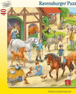 Hračky puzzle RAVENSBURGER - Na koňské farmě 40 dílků
