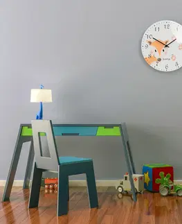 Dětské nástěnné hodiny Roztomilé dětské nástěnné hodiny s lištičkou