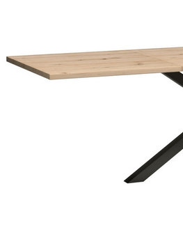 Jídelní stoly Rozkládací jídelní stůl FRAGILIS 160x90 cm, dub artisan