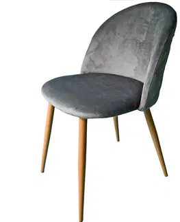 Židle Exkluzivní čalouněné křeslo do obývacího pokoje šedé barvy