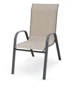Zahradní židle a křesla HALMAR Zahradní židle Sleko šedá