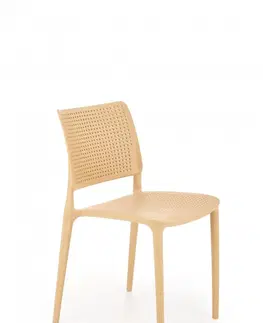 Jídelní sety Stohovatelná jídelní židle K514 Halmar Oranžová