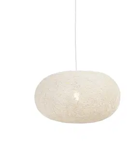 Zavesna svitidla Venkovská závěsná lampa bílá 50 cm - Corda Flat