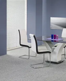 Jídelní stoly HALMAR Jídelní stůl Wester černý/bílá
