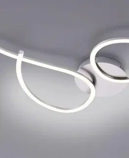 Designová stropní svítidla LEUCHTEN DIREKT is JUST LIGHT LED stropní svítidlo lineární v barvě oceli s funkcí stmívání SimplyDim 2700K