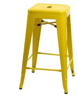 Výprodej nábytku skladem ArtD Barová židle PARIS 66 cm inspirovaná Tolix | žlutá