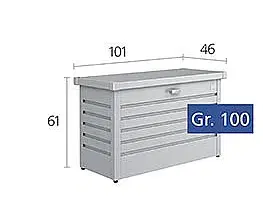 Úložné boxy Biohort Venkovní úložný box FreizeitBox 101 x 46 x 61 (šedý křemen metalíza)