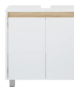 Skříňky do koupelny Spodní Skříňka Massimo Bílá/borovice