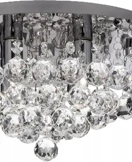 Svítidla TooLight Křišťálové stropní svítidlo Glamour 392179 stříbrné