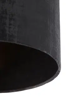 Stropni svitidla Stropní svítidlo matně černé sametové odstín černé 25 cm - Combi