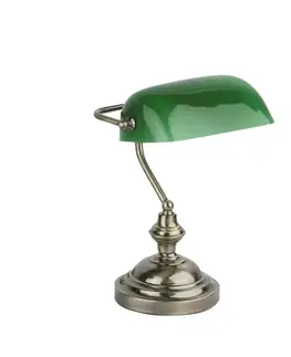 Stolní lampy do kanceláře FARO BANKER starozlatá stolní lampa