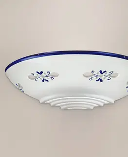 Nástěnná svítidla Cremasco Nástěnné světlo Bassano z keramiky, přilehlé modré