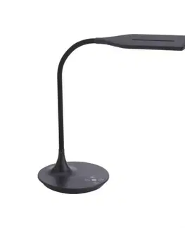 Stolní lampy do kanceláře LEUCHTEN DIREKT is JUST LIGHT LED stolní lampa v černé, flexibilní rameno s měnitelnou teplotou barvy světla a stmívaním 2700-5000K LD 13061-18