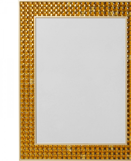 Nástěnná zrcadla KARE Design Nástěnné zrcadlo Crystals - mosazné, 80x100cm