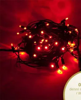 LED řetězy DecoLED LED světelný řetěz - 5m, červená, 50 diod