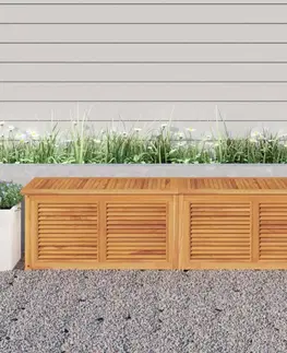 Zahradní úložné boxy Zahradní úložný box s vložkou 200 x 50 x 53 cm masivní teak