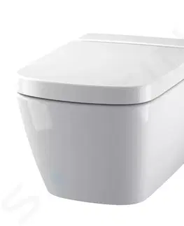 WC sedátka GEBERIT Duofix Modul pro závěsné WC s tlačítkem Sigma01, lesklý chrom + Tece One sprchovací toaleta a sedátko, Rimless, SoftClose 111.355.00.5 NT2