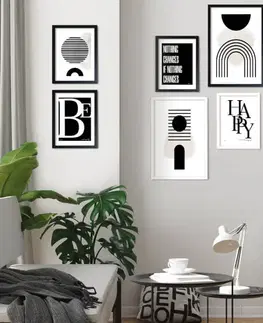 Moderní obrazy Obraz na zeď - abstraktní tvary černobílé