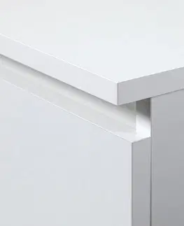 Psací stoly Ak furniture Volně stojící psací stůl Ana 124 cm bílý