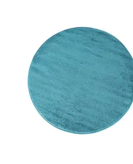 Kulaté a oválné koberce Kulatý koberec modré barvy Šířka: 100 cm | Délka: 100 cm