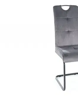 Jídelní sety Jídelní židle AXO VELVET Signal Černá