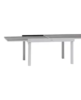Zahradní stolky DEOKORK Hliníkový stůl VALENCIA 135/270 cm (bílá)