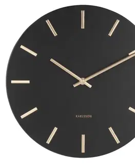 Hodiny Karlsson 5821BK Designové nástěnné hodiny  pr. 30 cm