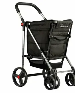 Nákupní tašky a košíky Rolser Skládací nákupní vozík na kolečkách Basket Polar 4Big, černá