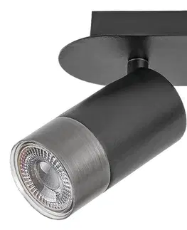 Moderní bodová svítidla Rabalux nástěnné/stropní bodové svítidlo Zircon GU10 2X MAX 5W matná černá 5070