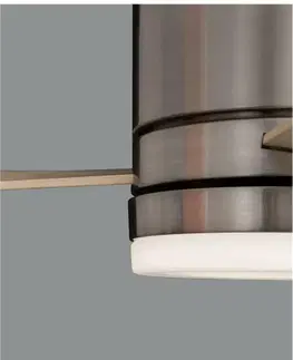 Ventilátory NOVA LUCE stropní ventilátor se světlem SATIN broušený nikl ocel a sklo dřevěné listy 5 rychlostí 35W LED 18W 3000K 9953016