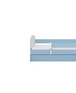 Dětské postýlky Kocot kids Dětská postel Classic II modrá, varianta 80x140, se šuplíky, bez matrace