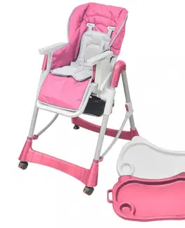 Židle Dětská jídelní židlička Deluxe Dekorhome Růžová