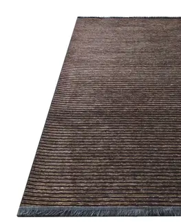 Moderní koberce Protiskluzový koberec v hnědé barvě