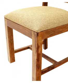 Židle Židle Tara s polstrovaným sedákem z indického masivu palisandr / sheesham