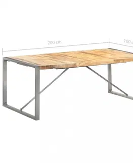 Jídelní stoly Jídelní stůl hnědá / šedá Dekorhome 180x90x75 cm