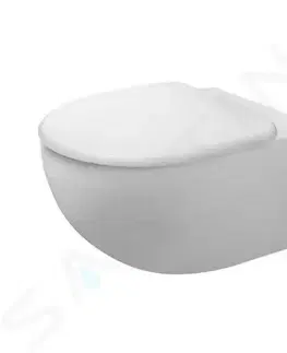 Záchody DURAVIT Architec Závěsné WC se sedátkem SoftClose, Rimless, bílá 45720900A1