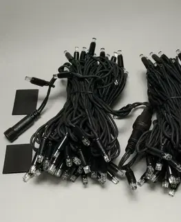 LED řetězy DecoLED LED světelný řetěz, 20m, ledově bílá s FLASH efektem, 120 diod, černý kabel SFNX120