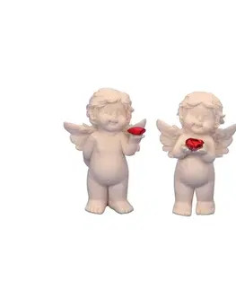 Sošky, figurky-andělé PROHOME - Anděl se srdcem 10,5cm různé motivy