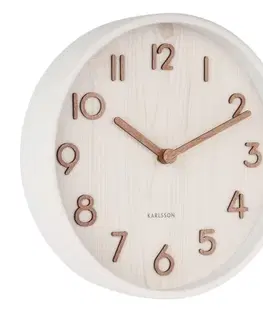 Hodiny Karlsson 5808WH Designové nástěnné hodiny pr. 22 cm