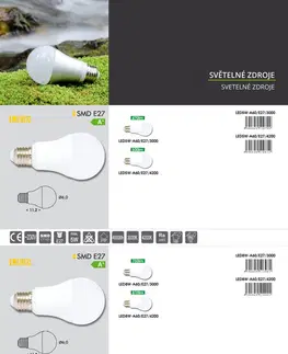 LED žárovky Ecolite LED zdroj E27, A60, 8W, 4200K, 810lm LED8W-A60/E27/4200