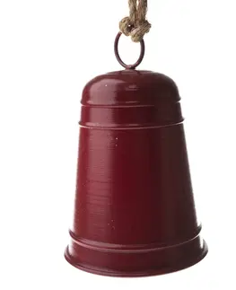 Domovní alarmy Kovový závěsný zvonek Ringle červená, 12 x 20 cm