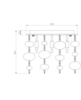 Designová stropní svítidla ZUMALINE Stropní svítidlo ELLI RLX92175-5