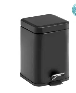 Odpadkové koše Gedy ARGENTA odpadkový koš 3l, Soft Close, černá mat 220914