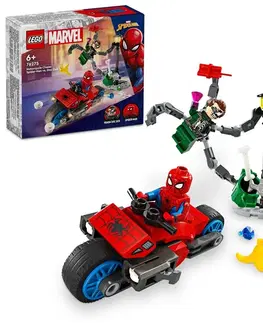 Hračky LEGO LEGO -  Marvel 76275 Honička na motorce: Spider-Man vs. Doc Ock