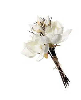 Umělé květiny Kytice Magnólií cream výška 32cm