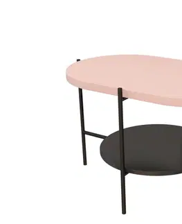 Konferenční stolky Expedo Konferenční stolek RING, 80x50x50, růžová/černá