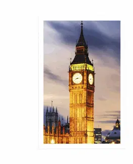 Města Plakát noční Big Ben v Londýně