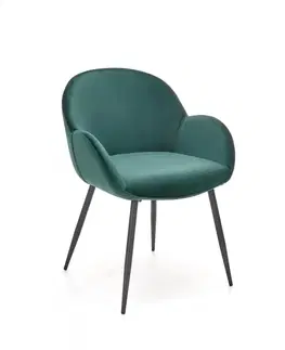 Židle Jídelní křeslo K480 Halmar Tmavě zelená