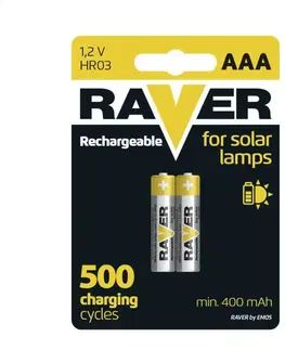 Mikrotužkové AAA Nabíjecí baterie RAVER HR03 (AAA), blistr