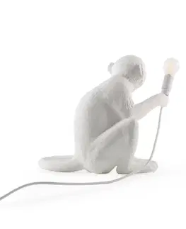 Venkovní dekorativní svítidla SELETTI LED deko terasové světlo Monkey Lamp bílá sedící